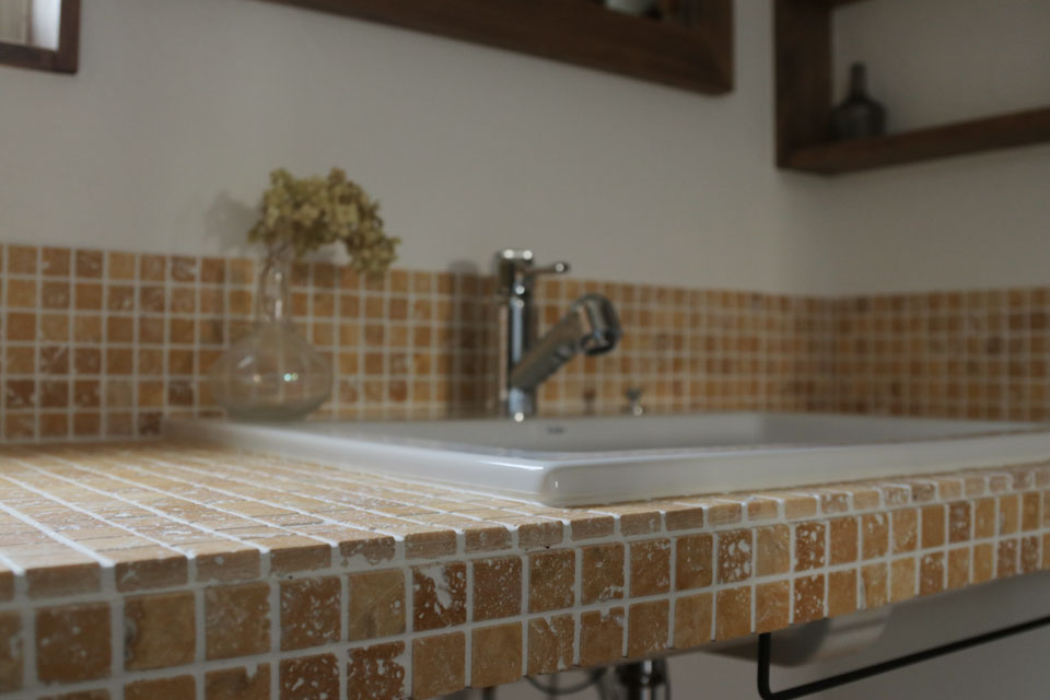 片流れの大屋根と中二階のある家