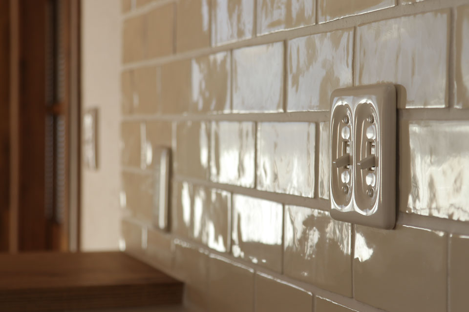 片流れの大屋根と中二階のある家