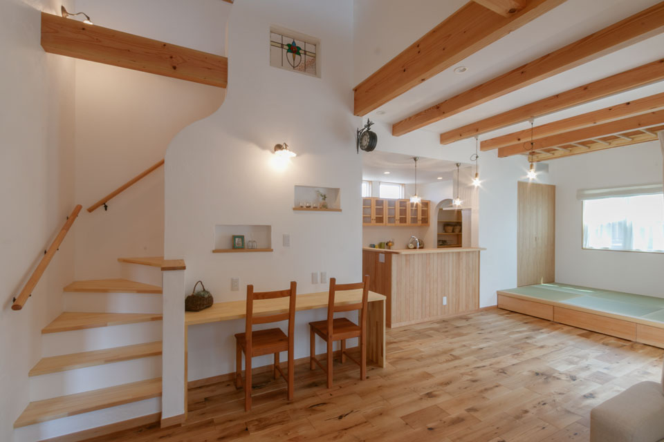 うんていとボルダリングのある家