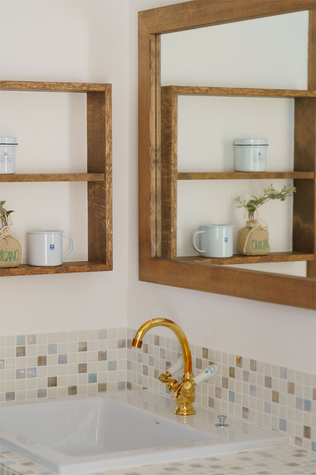 ガーデンシェッドのある片流れ屋根の家