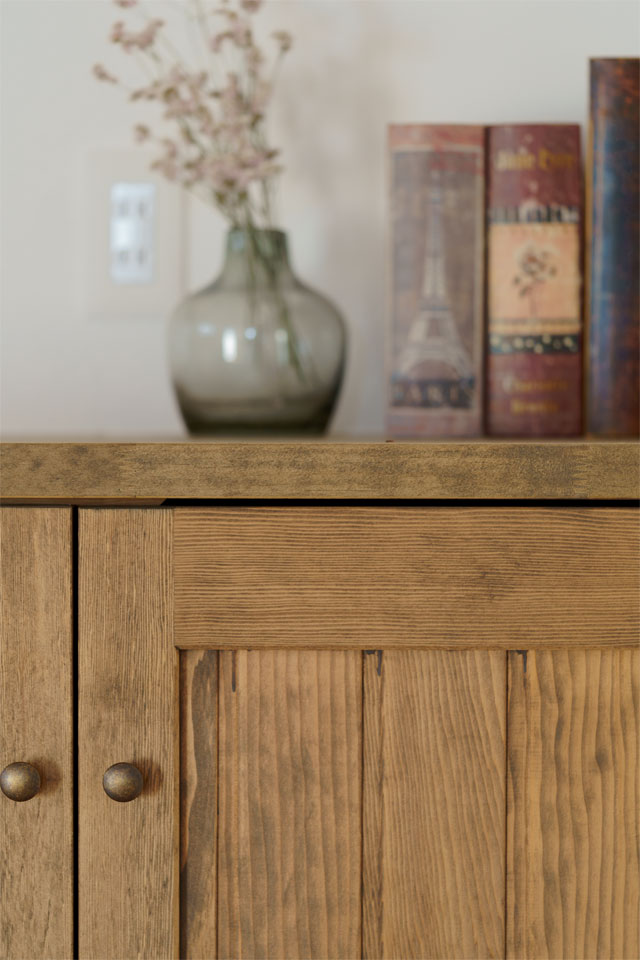 ガーデンシェッドのある片流れ屋根の家